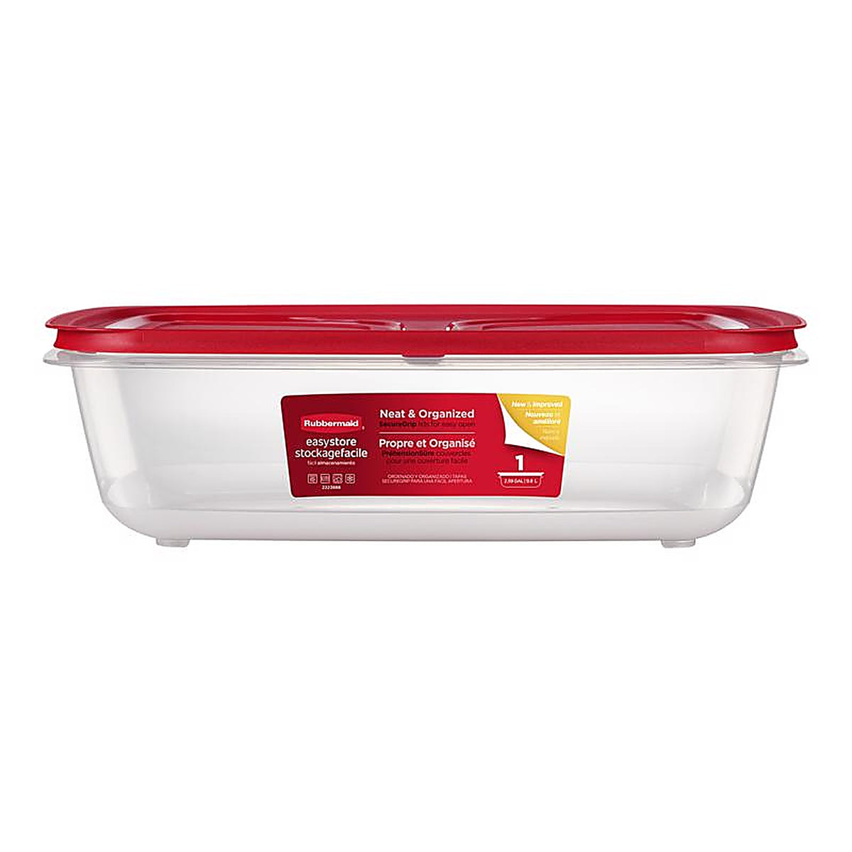 Rubbermaid - 2210129 - Easy Store 41.5 Cups Clear Food Container and Lid 1 Pack