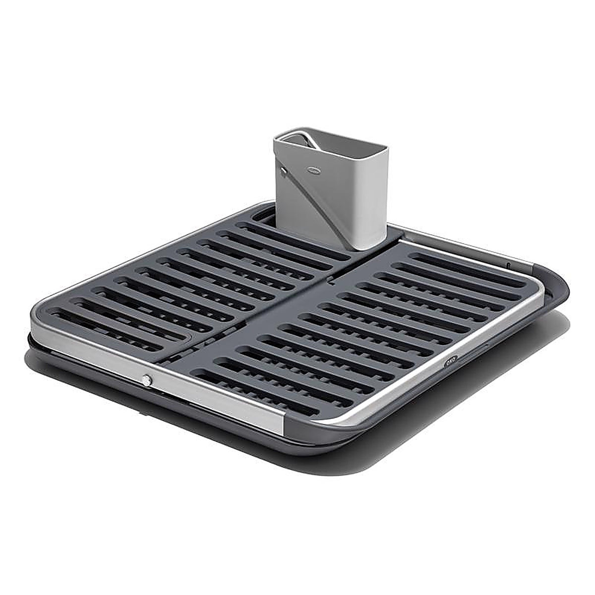 OXO - 13322800 - Good Grips 15 In. L X 16 In. W X 2 In. H Black/Gray Aluminum/Plastic Dish Rack