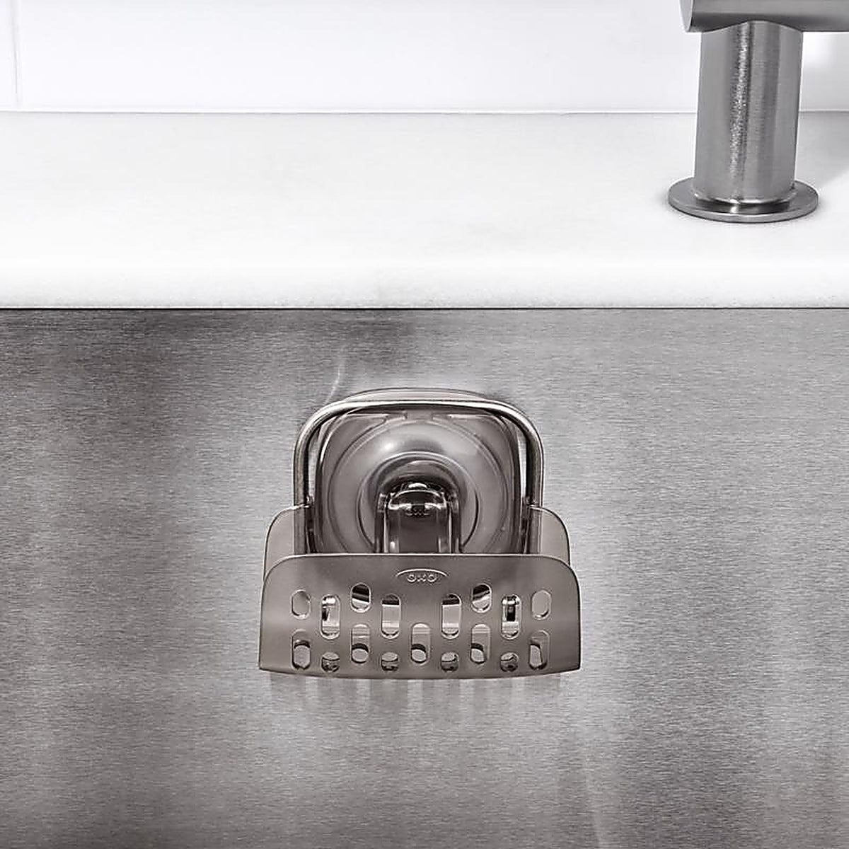 OXO - 13273500 - Good Grips 3 In. L X 4 In. W X 3 In. H Plastic/Stainless Steel Sponge Holder