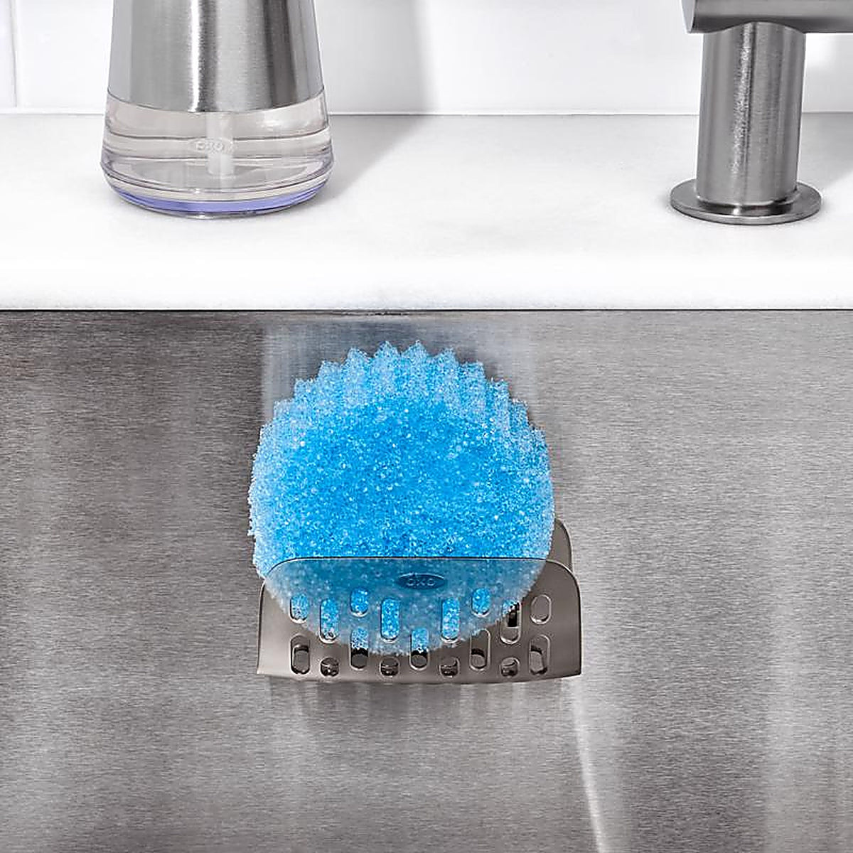 OXO - 13273500 - Good Grips 3 In. L X 4 In. W X 3 In. H Plastic/Stainless Steel Sponge Holder
