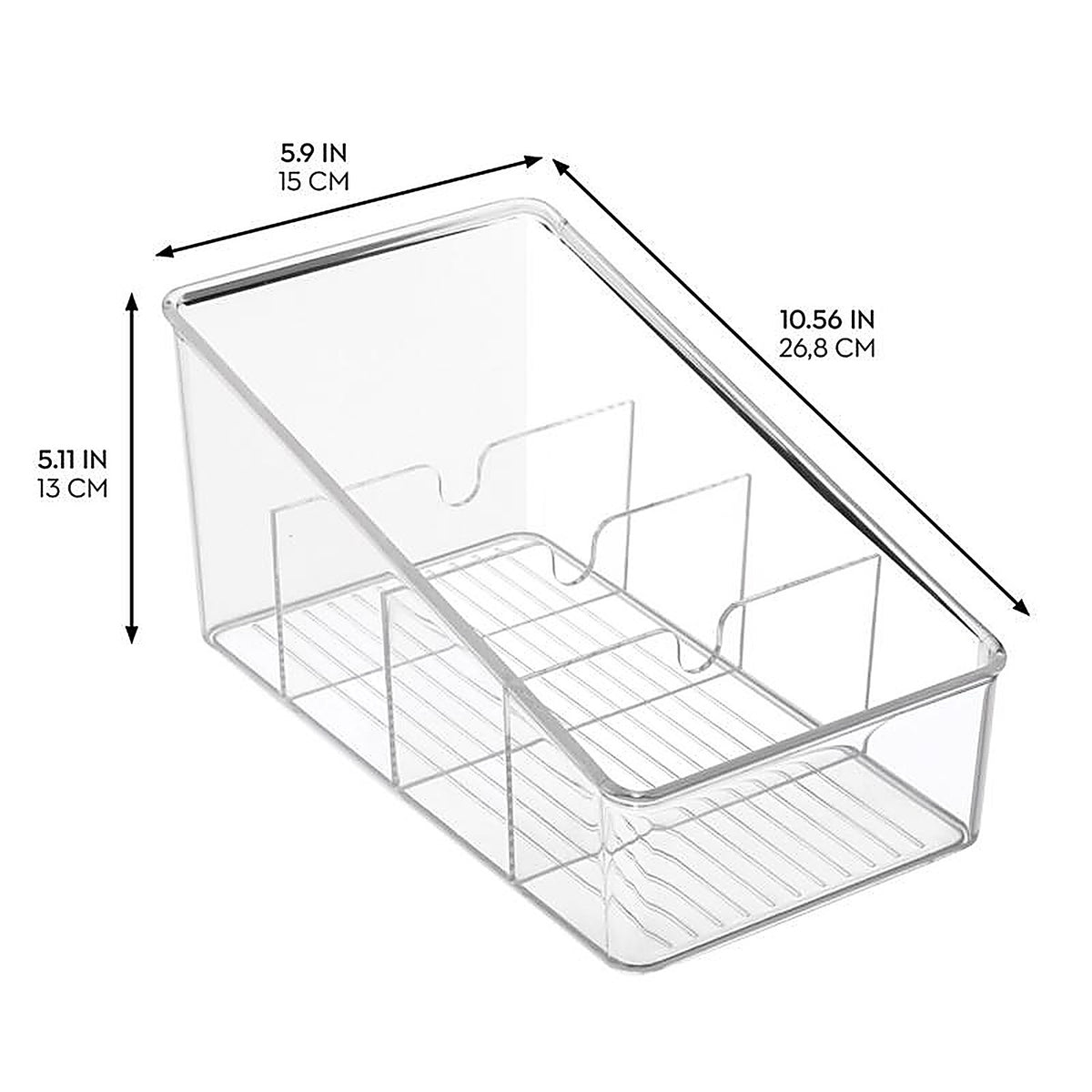 Idesign - 77650 - 5 In. H X 6 In. W X 11 In. D Plastic Packet Organizer