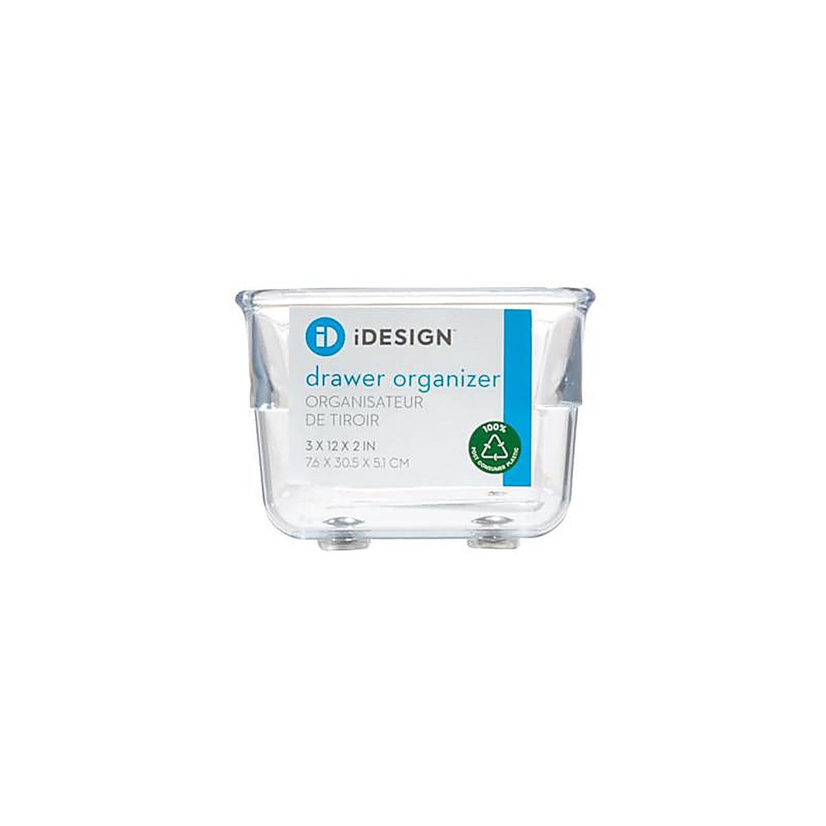 Idesign - 70019C - 2 In. H X 3 In. W X 12 In. D Plastic Drawer Organizer