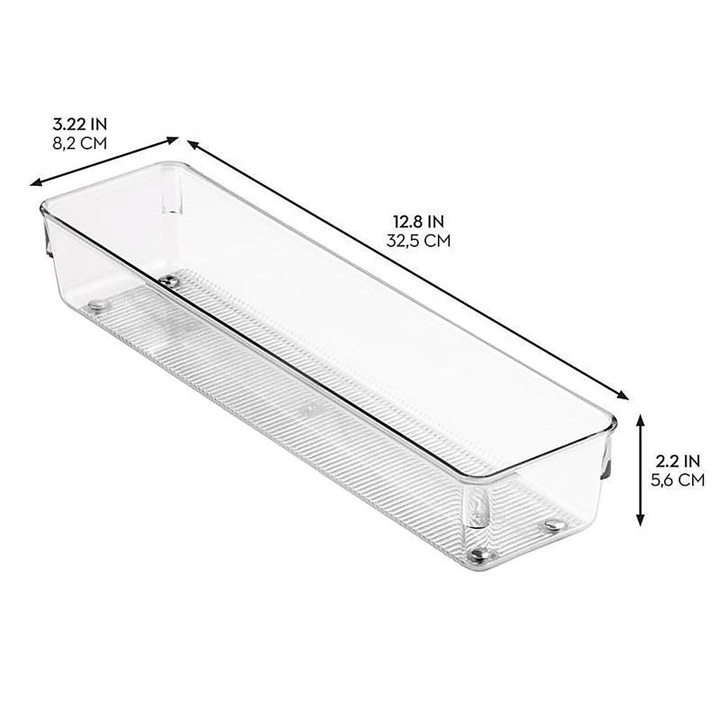 Idesign - 70019C - 2 In. H X 3 In. W X 12 In. D Plastic Drawer Organizer
