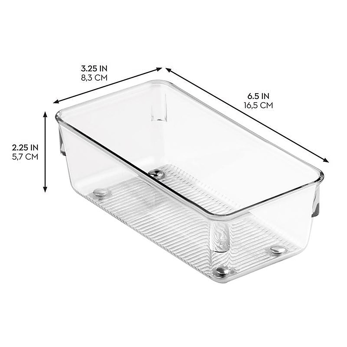Idesign - 70018C - 2 In. H X 3 In. W X 6 In. D Plastic Drawer Organizer