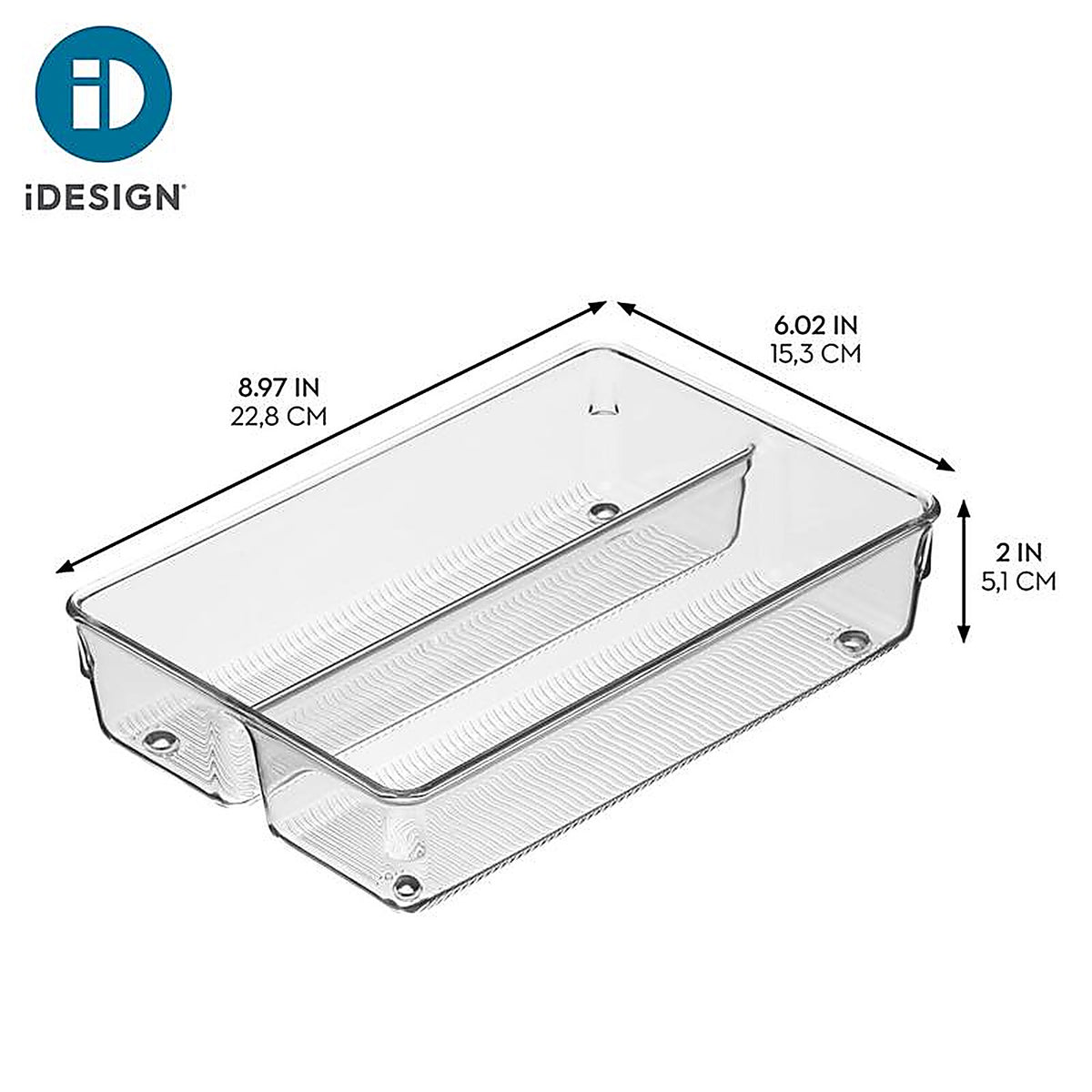 Idesign - 70029 - 2 In. H X 6 In. W X 9 In. D Plastic Drawer Organizer