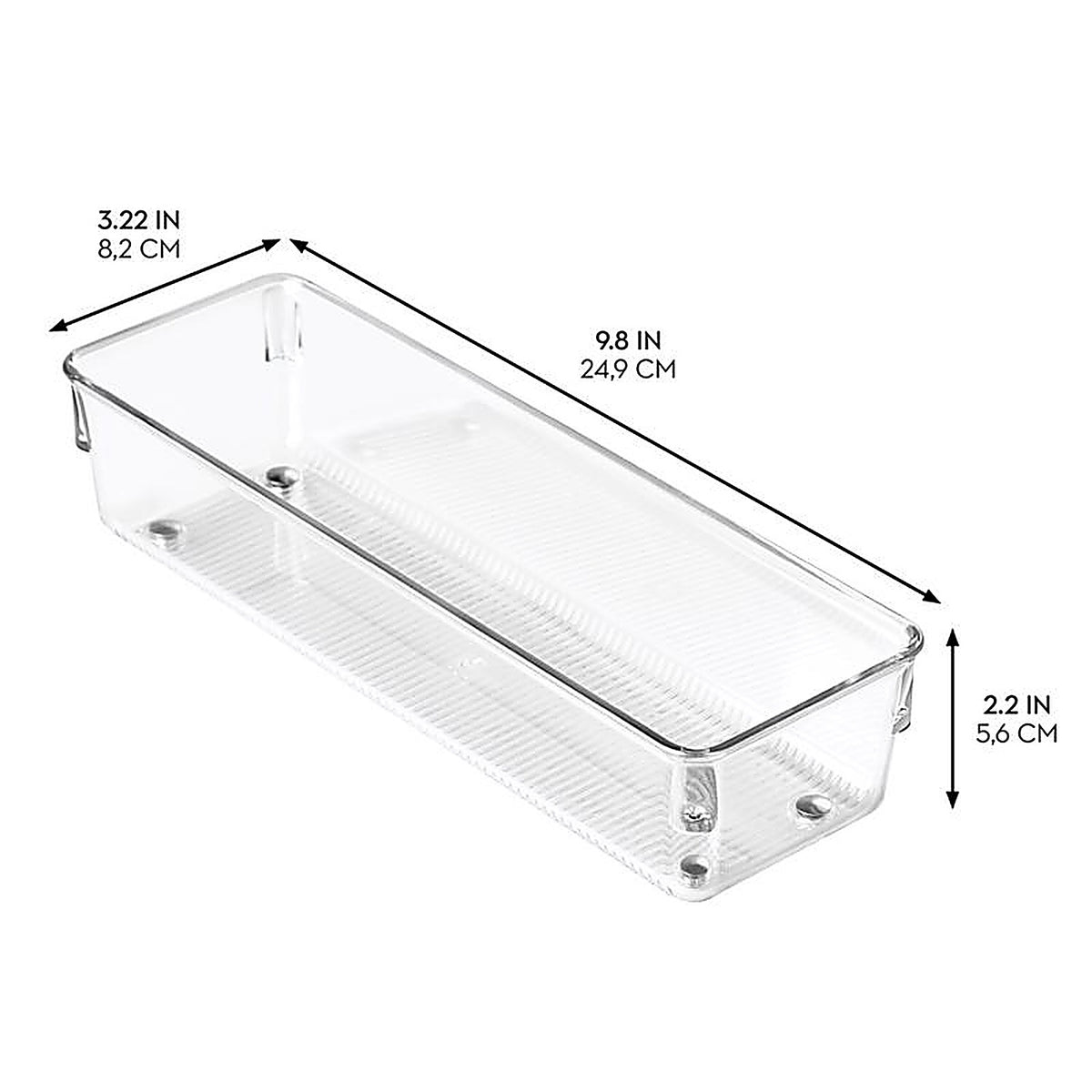 Idesign - 70017C - 2 In. H X 3 In. W X 9 In. D Plastic Drawer Organizer