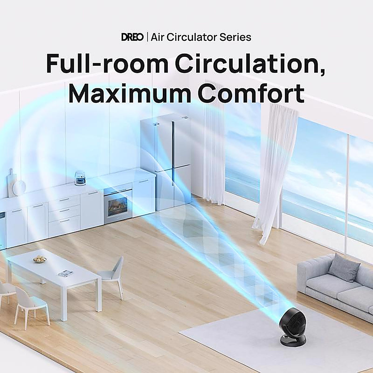 Dreo - DR-HAF009 - 11.81 In. H X 7 In. D 3 Each Air Circulator Fan