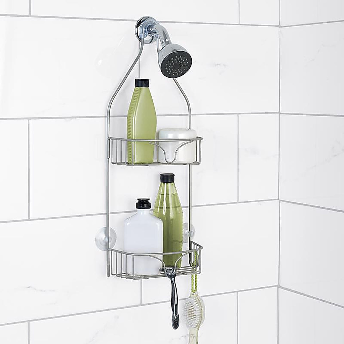Zenna Home - 7543NN - 21 In. H X 8.75 In. W X 4.17 In. L Satin Nickel Shower Caddy