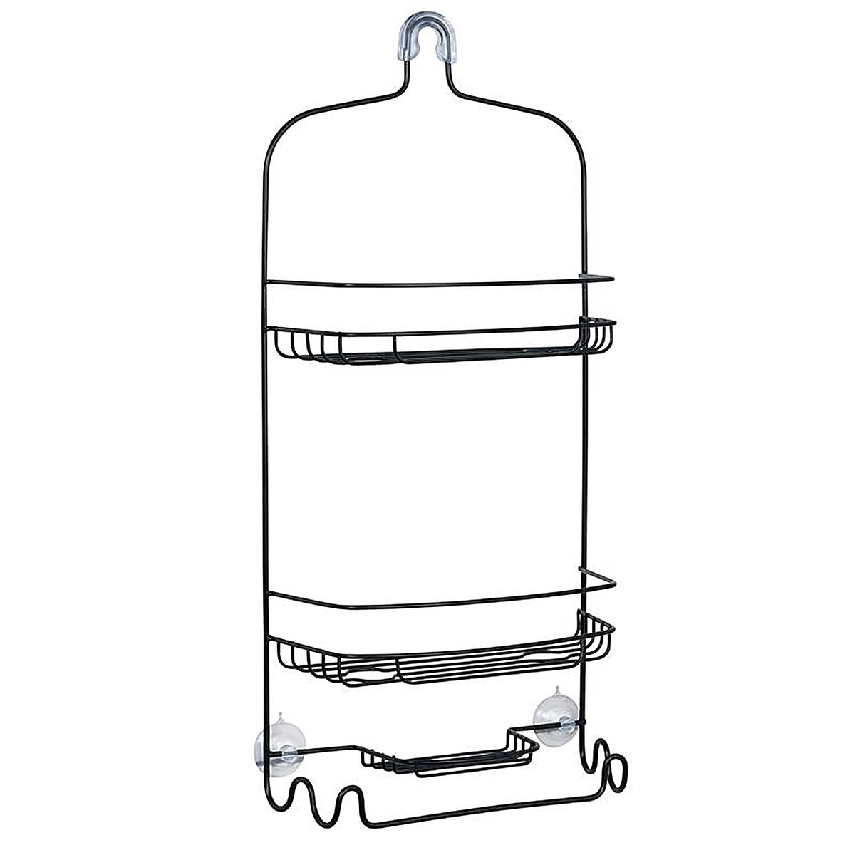 Zenna Home - 7542BK - 24 In. H X 11 In. W X 4.7 In. L Matte Black Shower Caddy