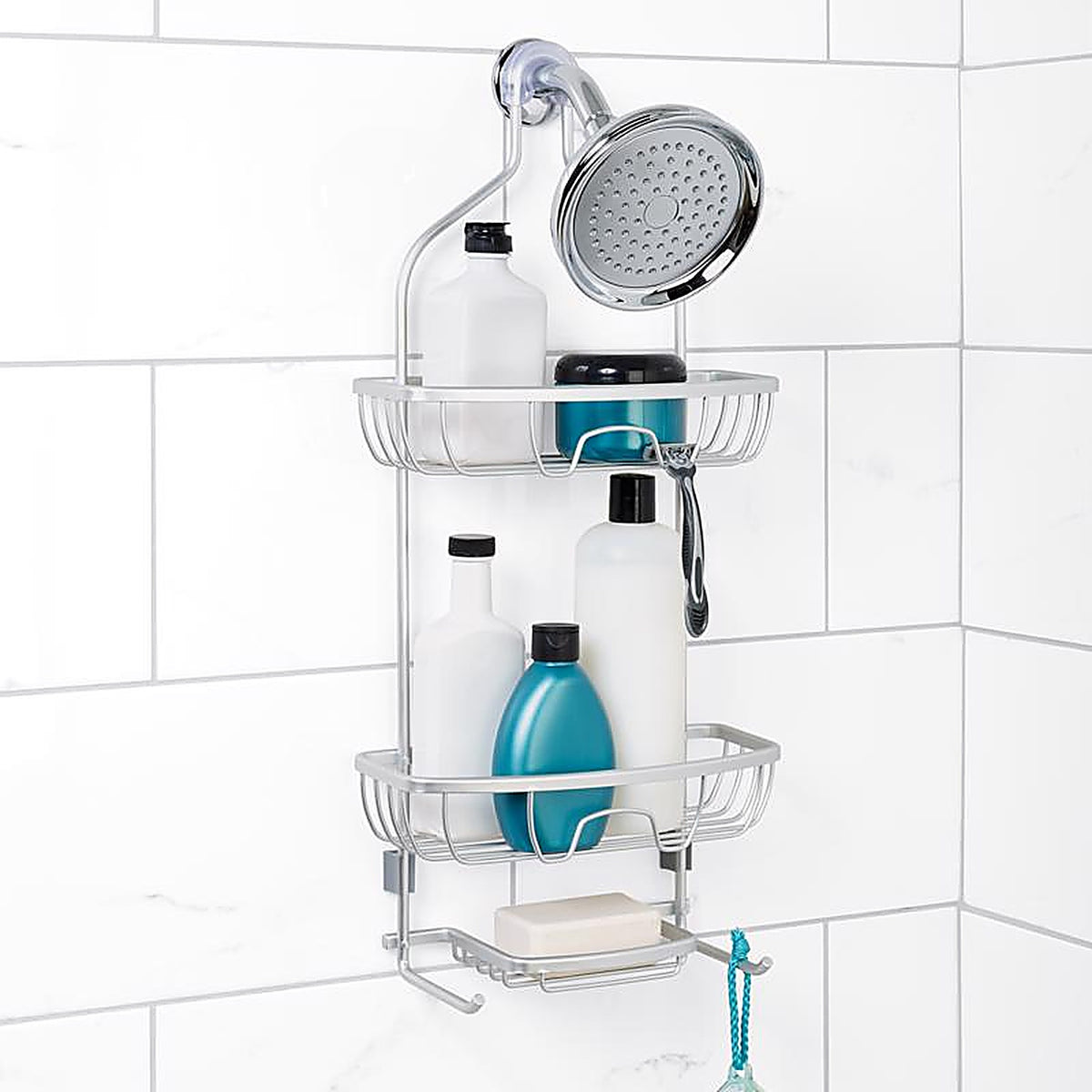 Zenna Home - 7418ALL02 - 24 In. H X 11 In. W X 4.88 In. L Brushed Shower Caddy