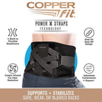 Copper Fit - CFPWRCRLXL - Back Pro Black Power X Straps Technology Compression Back Support Belt 1 Pack 1 Pack