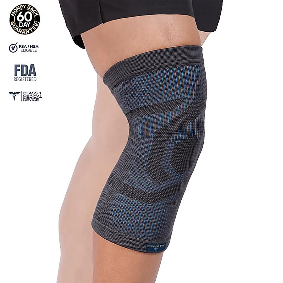Copper Fit - CFMOBKNSM - Dual Action Compression Knee Sleeve 1 Pack