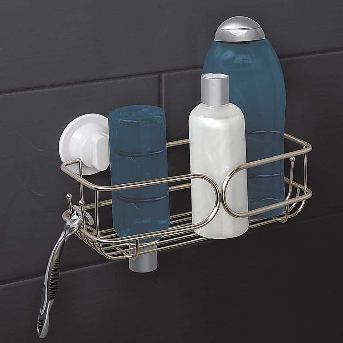 Zenna Home - 7842STL2 - Chrome Silver Stainless Steel Shower Basket