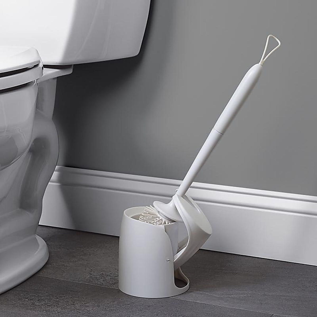 Zenna Home - BH2PLWW - Toilet Bowl Brush & Holder White