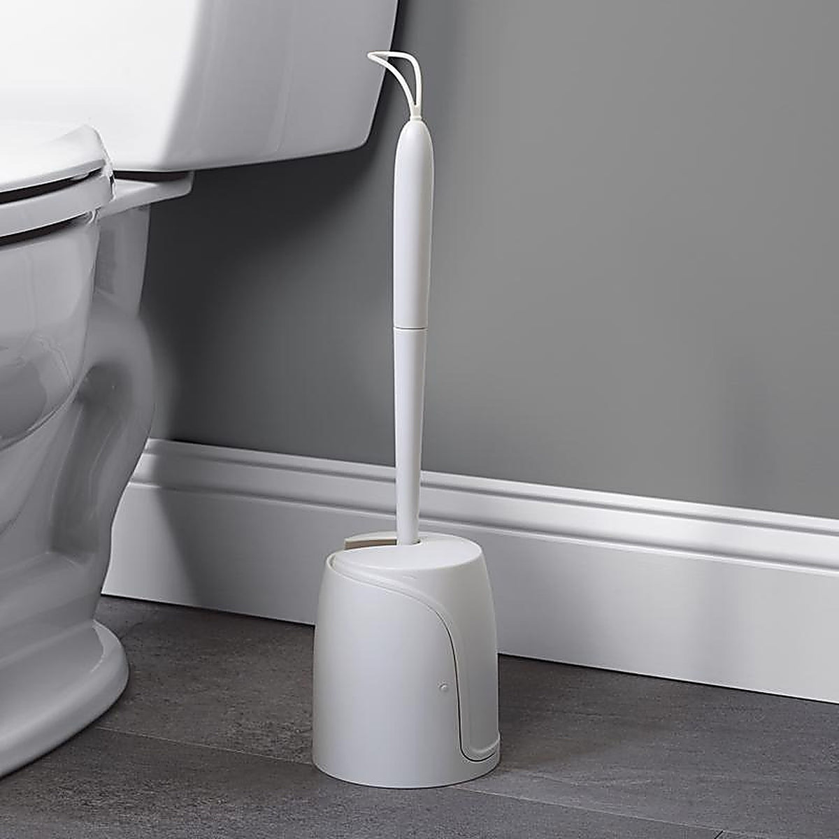 Zenna Home - BH2PLWW - Toilet Bowl Brush & Holder White