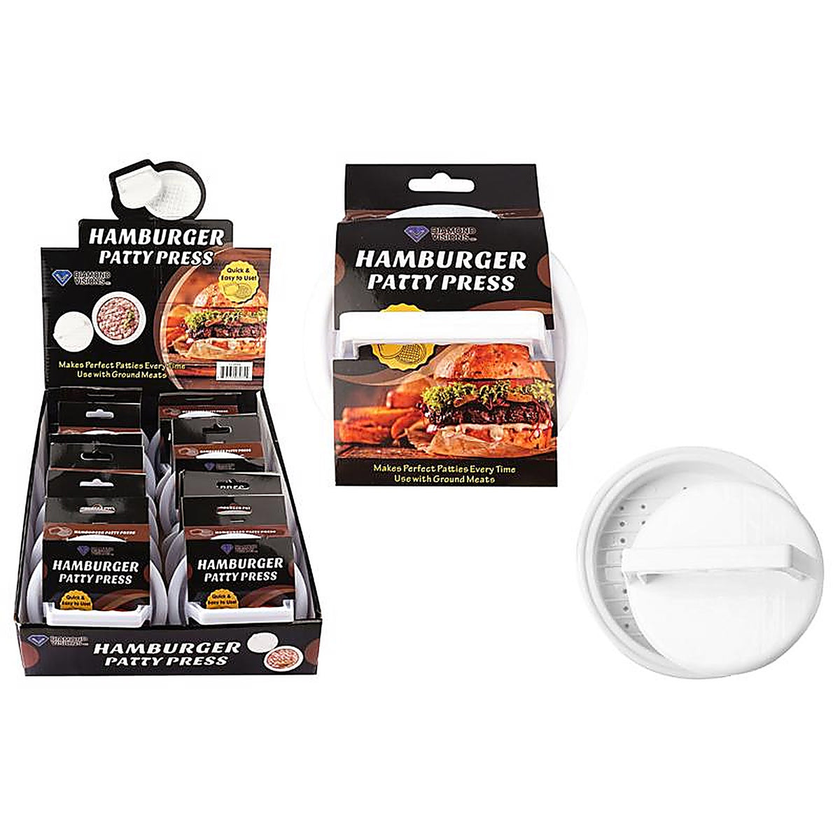 Diamond Visions - 11-3074 - Abs Plastic Hamburger Press