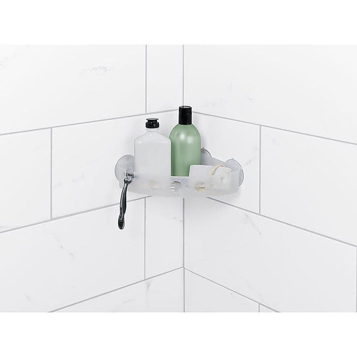 Zenna Home - 394KK2 - 2.5 In. H X 10.75 In. W X 7.3 In. L Suction Corner Basket