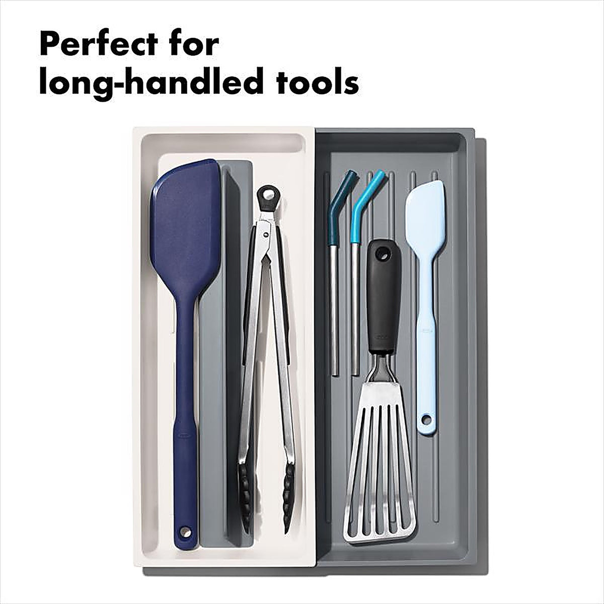 OXO - 13322400 - 7.5 In. H X 16.5 In. W X 2.55 In. D Plastic Adjustable Drawer Organizer