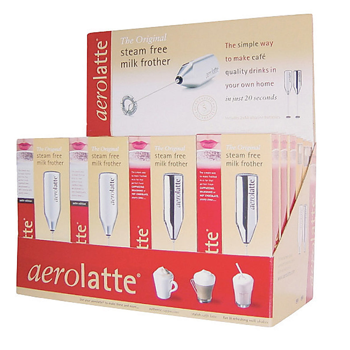 Harold Import 004 Aerolatte Chrome Stainless Steel Milk Frother