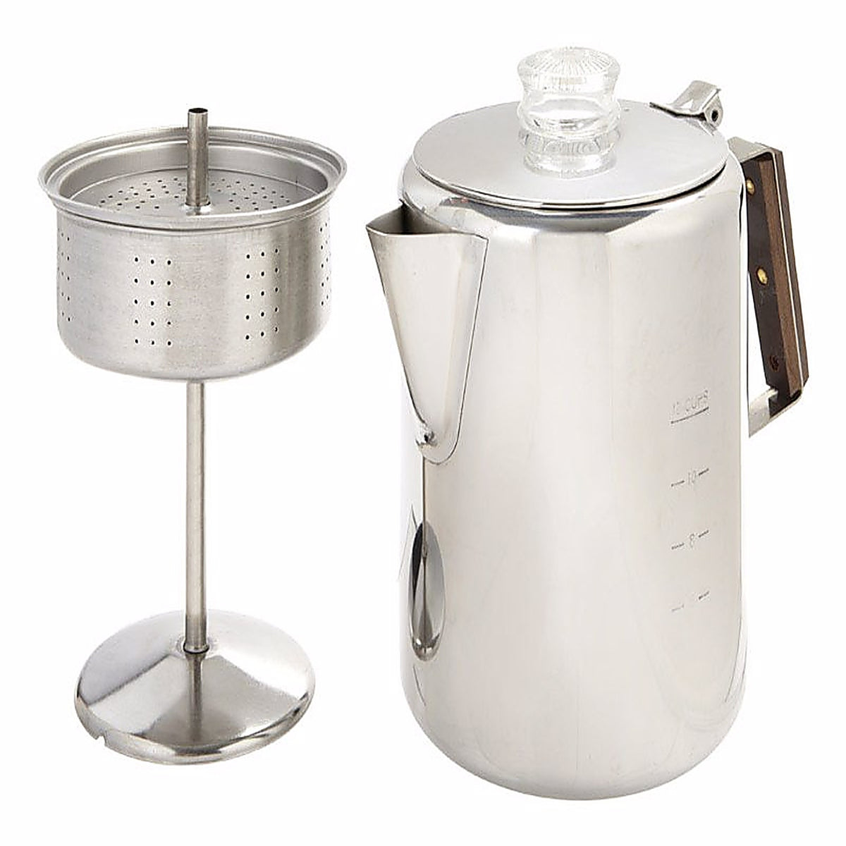 Fitz-All - 55705 - Rapid Brew 12 Cups Silver Stovetop Percolator
