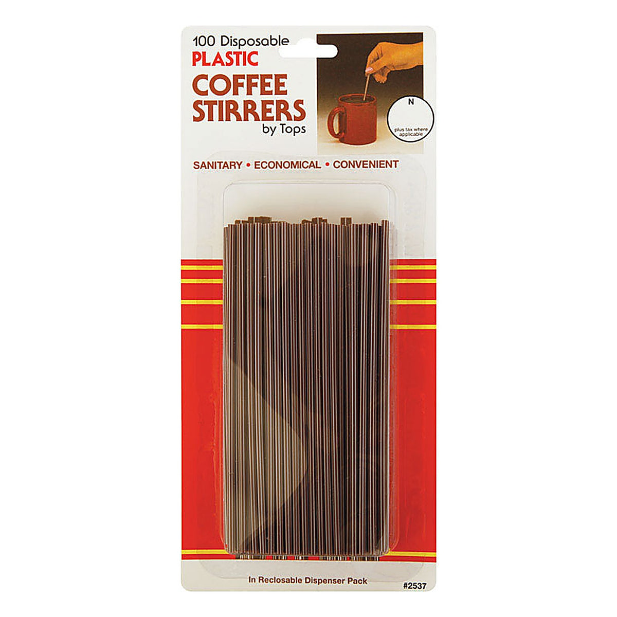 Tops - 55721 - Brown Plastic Coffee Stirrers