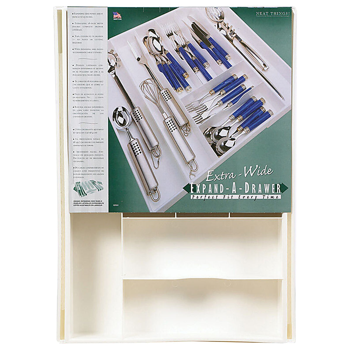Dial Industries - 02524 - 2.25 In. H X 12.87 In. W X 18 In. D Plastic Adjustable Cutlery Tray