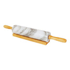 Fox Run 4050 18 in. L x 2.5 in. Dia. Marble Rolling Pin White