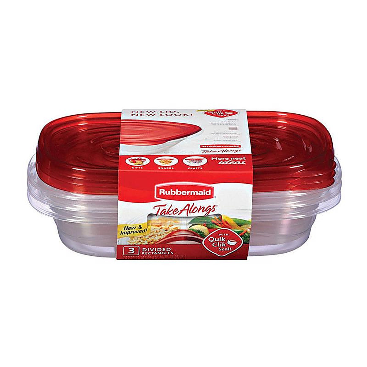 RubberMaid 2086743 TakeAlongs 3.7 cups Clear Food Storage Container 3 pk