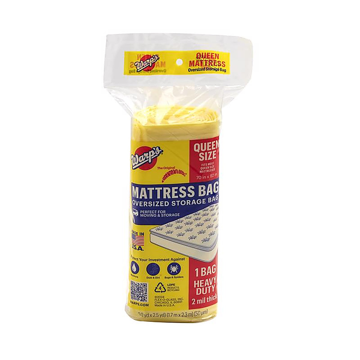 Warps CB-70 Queen/Full Size Clear Storage Bag