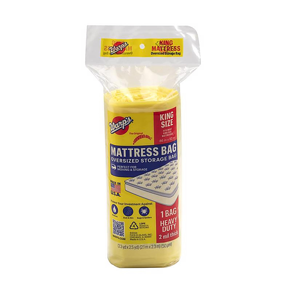 Warps CB-86 King Size Yellow Storage Bag