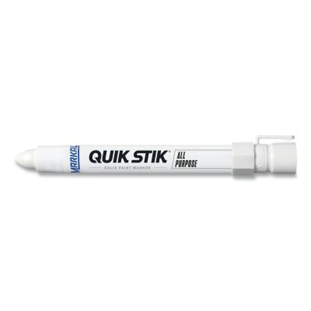 Markal - 61051 - Quik Stik All Purpose Solid Paint Marker, 11/16 in Tip, 6 in L, White