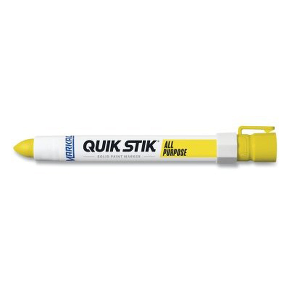 Markal - 61053 - Quik Stik All Purpose Solid Paint Marker, 11/16 in Tip, 6 in L, Yellow