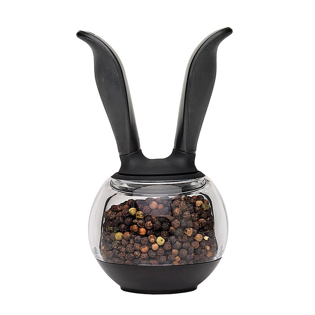 Chefn 101-235-001 3in. W Black/Clear Plastic Pepper Ball Grinder