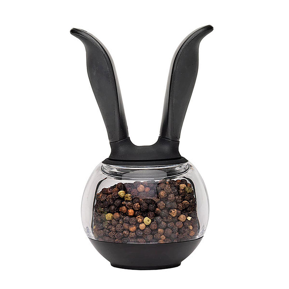 Chefn 101-235-001 3in. W Black/Clear Plastic Pepper Ball Grinder