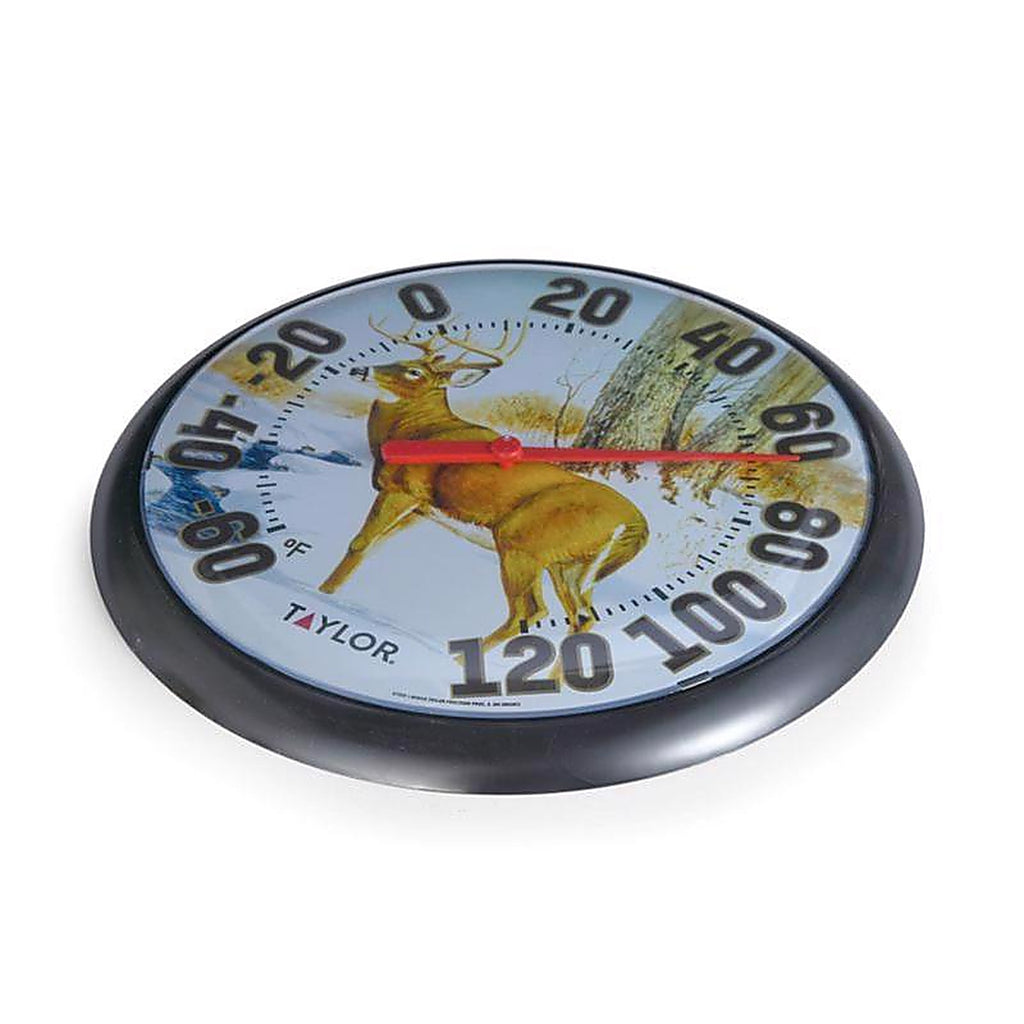 Taylor 6709E Deer Design Dial Thermometer Plastic Multicolored
