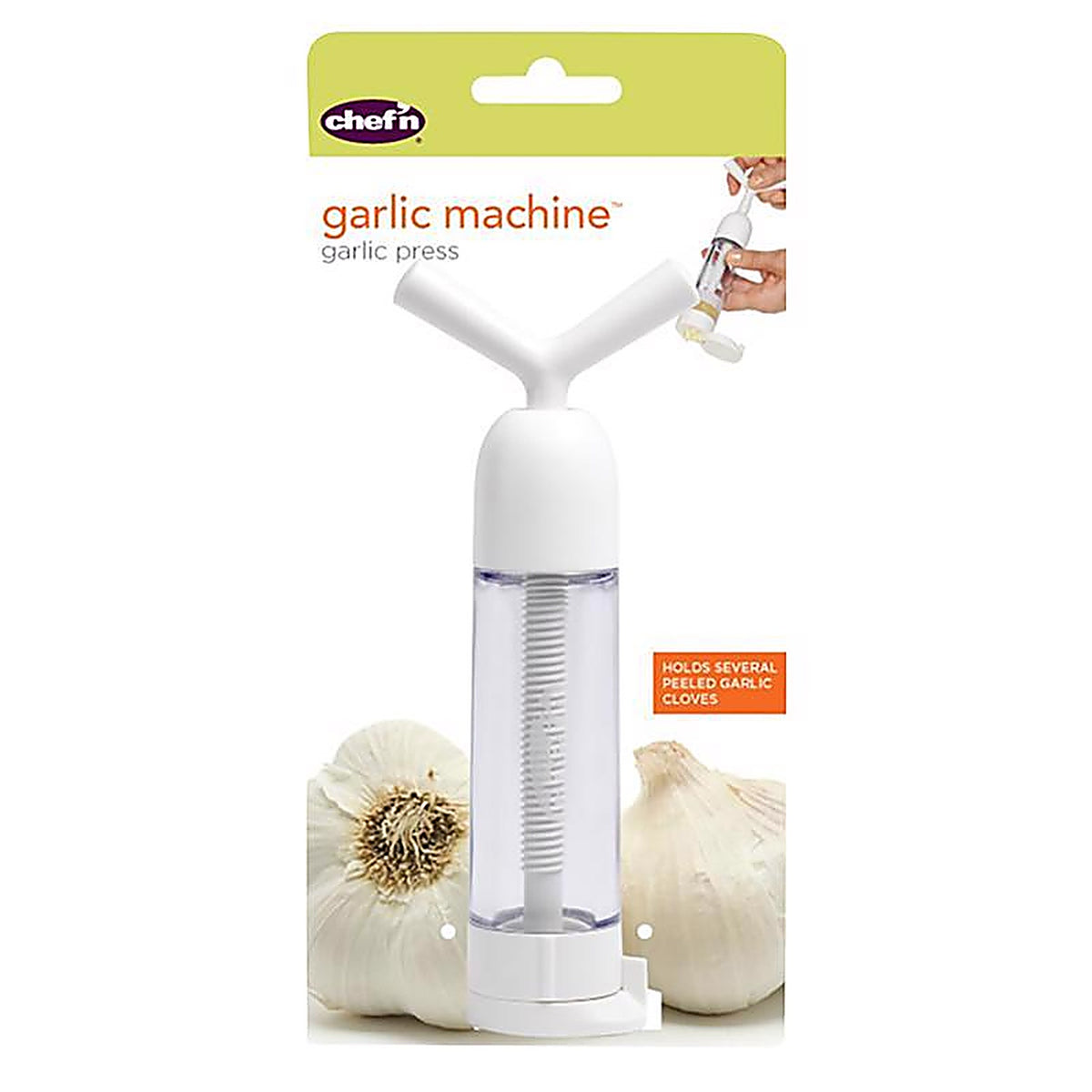 Chefn 102-474-009 Chefn White Plastic Garlic Machine