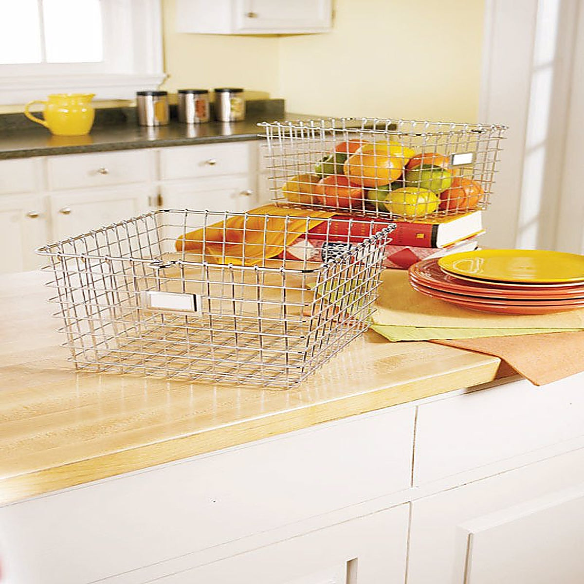Spectrum - 47870 - 12.25 In. L X 9.25 In. W X 8 In. H Silver Storage Basket