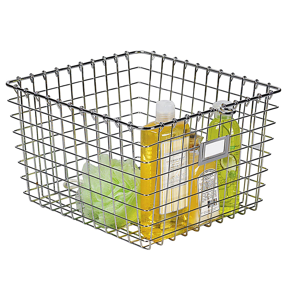 Spectrum - 47970 - 13.75 In. L X 11.25 In. W X 8 In. H Silver Storage Basket