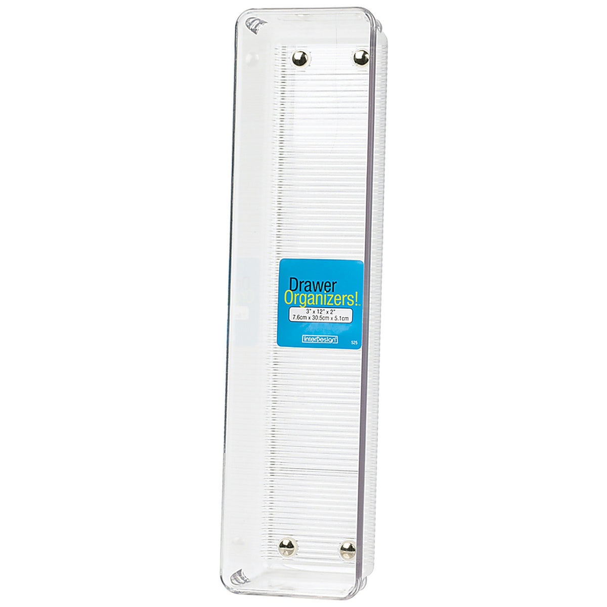 InterDesign 52530 Linus 2 in. H x 3 in. W x 12 in. D Plastic Drawer Organizer