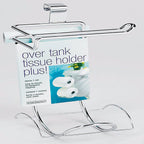 InterDesign 69030 Chrome Silver Over the Tank Toilet Paper Holder