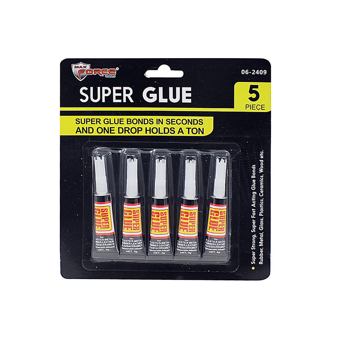 Max Force 06-2409 Household Super Glue 5 pk