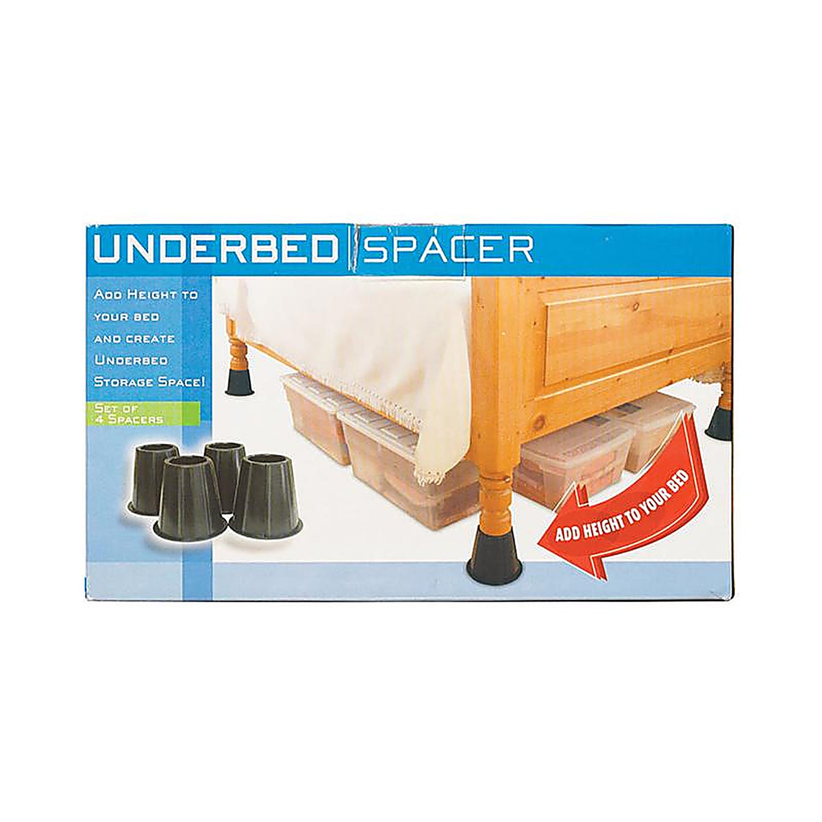 Range Kleen - WWK0562 - Plastic Bed Risers Black Round 6.63 In. W X 9.25 In. L 4 Pack