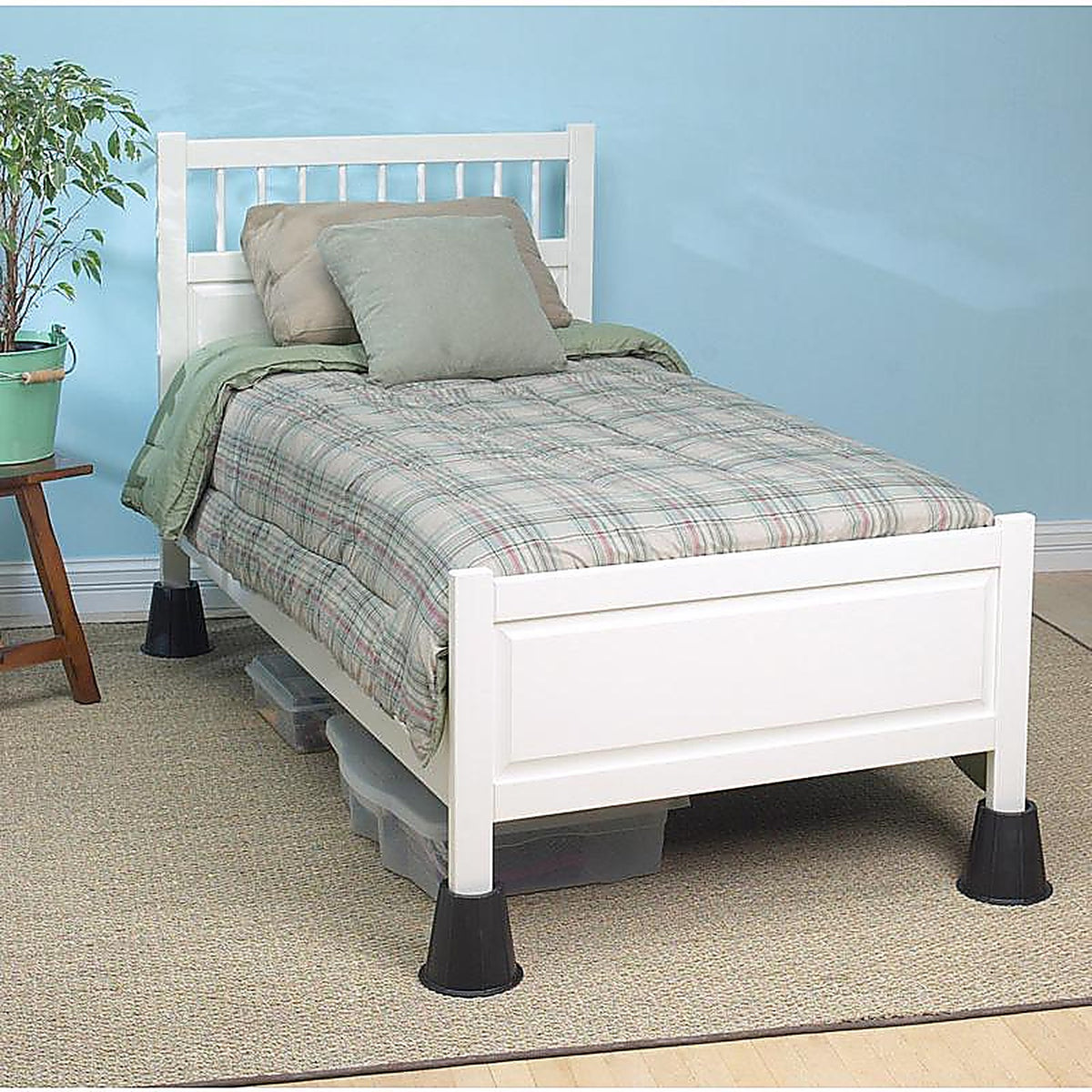 Range Kleen - WWK0562 - Plastic Bed Risers Black Round 6.63 In. W X 9.25 In. L 4 Pack