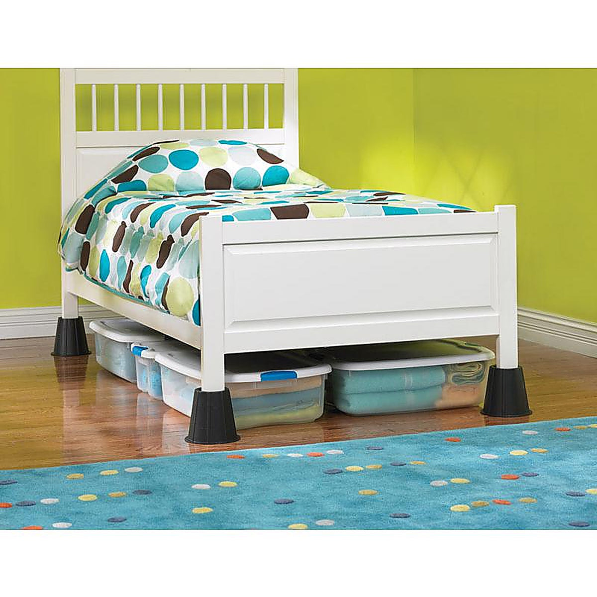 Range Kleen - WWK0562 - Plastic Bed Risers Black Round 6.63 In. W X 9.25 In. L 4 Pack