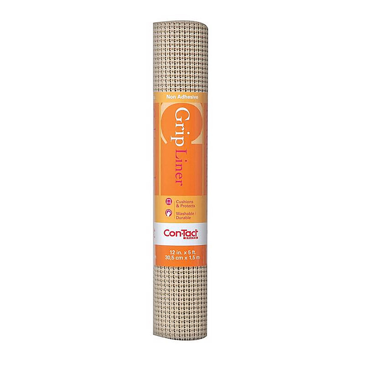 Con-Tact 05F-C7Y59-06 Beaded Grip 5 ft. L x 12 in. W Taupe Non-Adhesive Shelf Liner