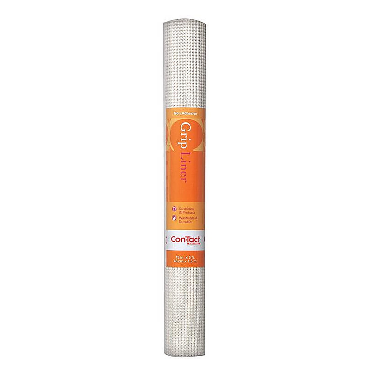 Con-Tact 05F-C7K52-06 Beaded Grip 5 ft. L x 18 in. W White Non-Adhesive Shelf Liner
