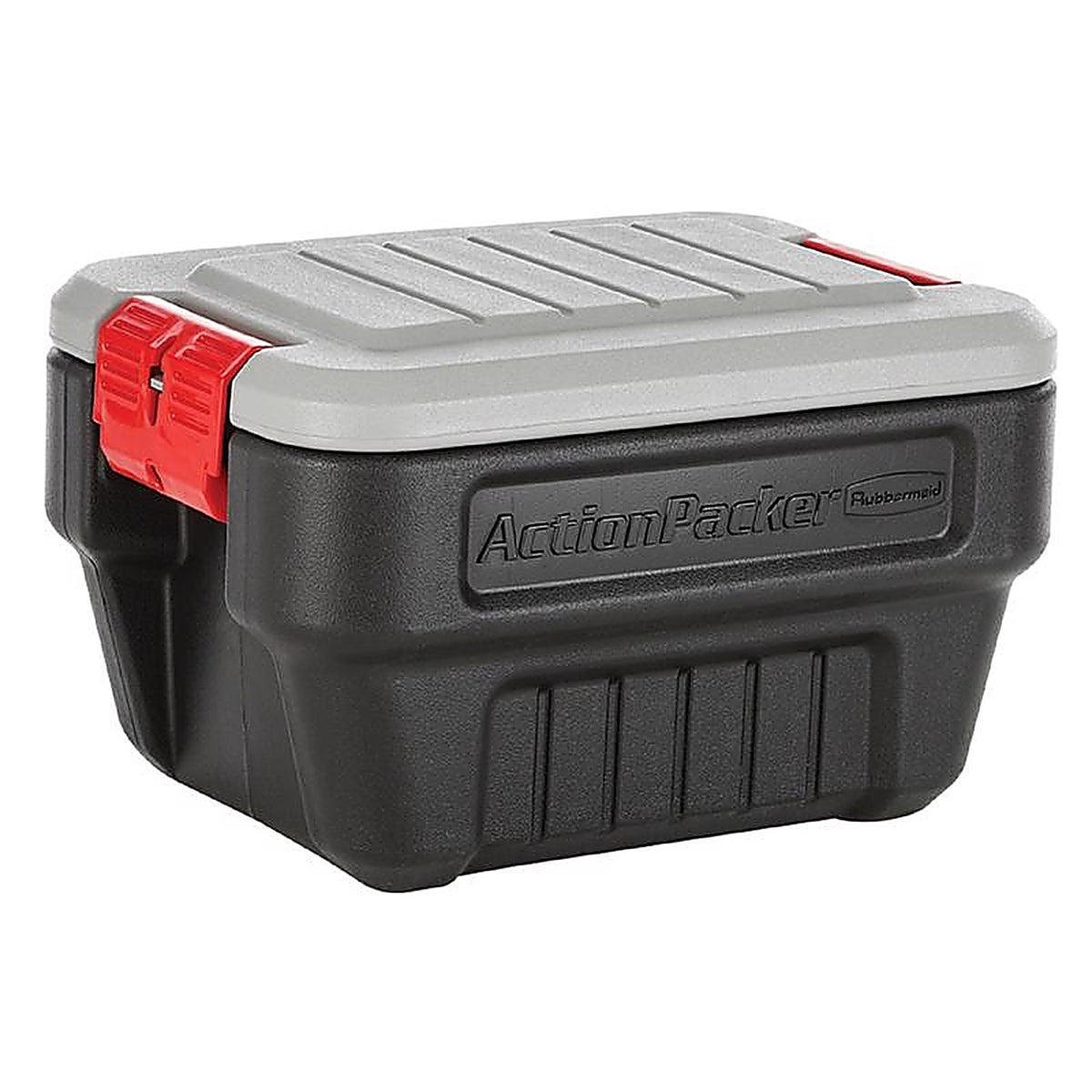 Rubbermaid RMAP080000 ActionPacker 8 gal Black Storage Tote 12.1 in. H X 14.1 in. W X 20 in. D Stackable