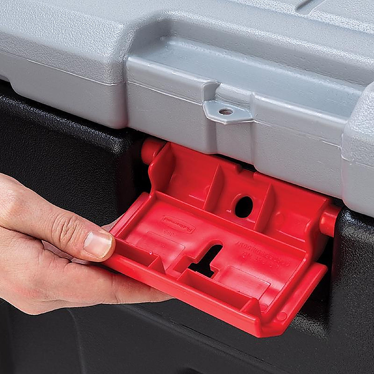 Rubbermaid RMAP080000 ActionPacker 8 gal Black Storage Tote 12.1 in. H X 14.1 in. W X 20 in. D Stackable