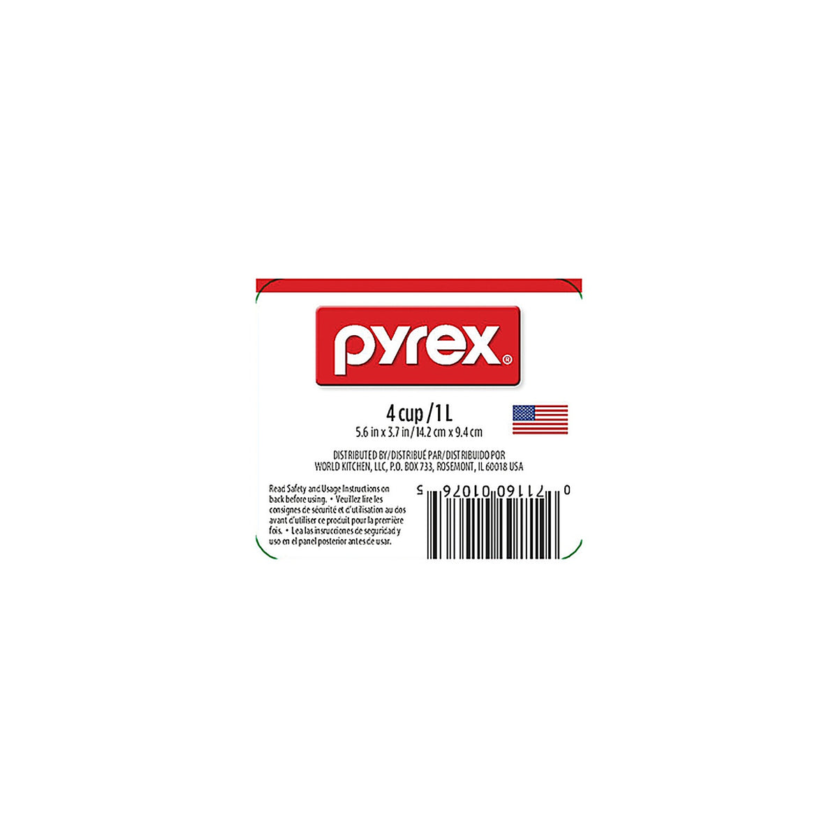 Pyrex 32 6001076 oz Glass Clear Measuring Cup