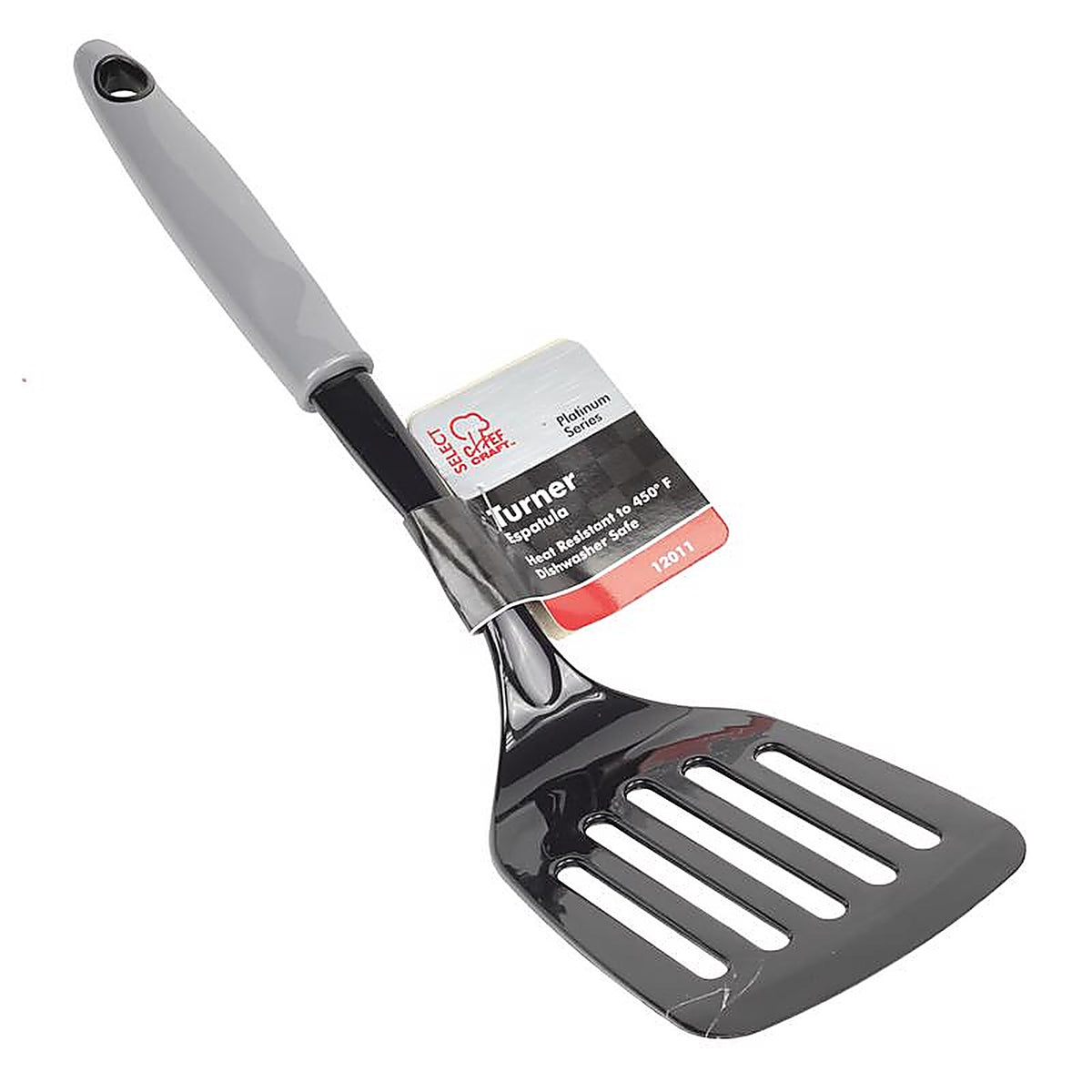 Chef Craft 12011 3 in. W x 12 in. L Black/Gray Nylon Slotted Turner